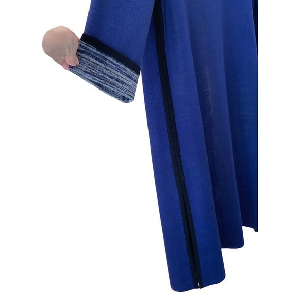 Misook women’s lightweight coat Navy/ Grey  36 Ch 38 H 38 Long - Picture 7 of 11